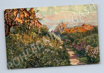 Pohlednice Praha Jelení příkop Hradčany cca 1900 (M4078)