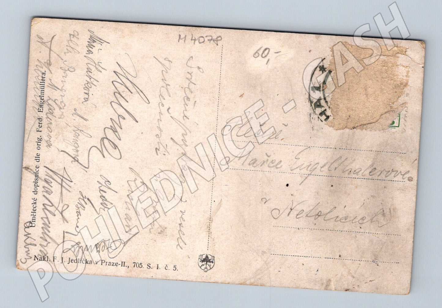 Pohlednice Praha Jelení příkop Hradčany cca 1900 (M4078)