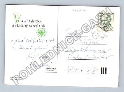 Pohlednice Veselé Vánoce a šťastný nový rok svíčka (M40787)