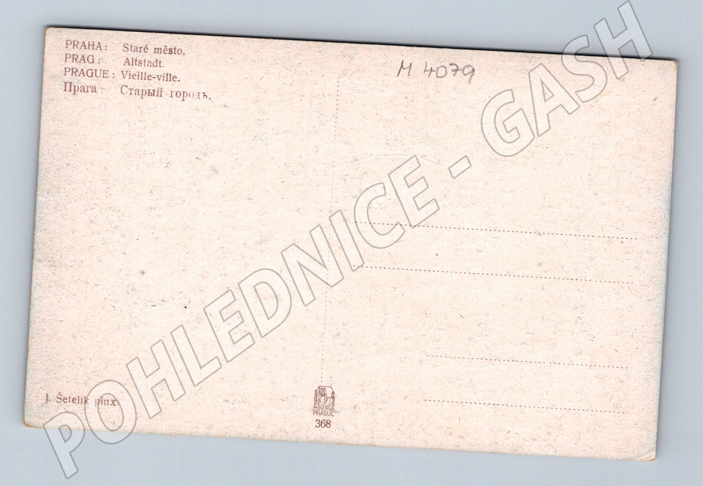 Pohlednice Praha Staré Město Šetelík motiv (M4079)