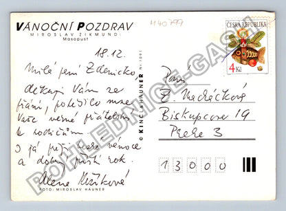 Pohlednice České Vánoce vánoční pozdrav Miroslav Zikmund (M40799)