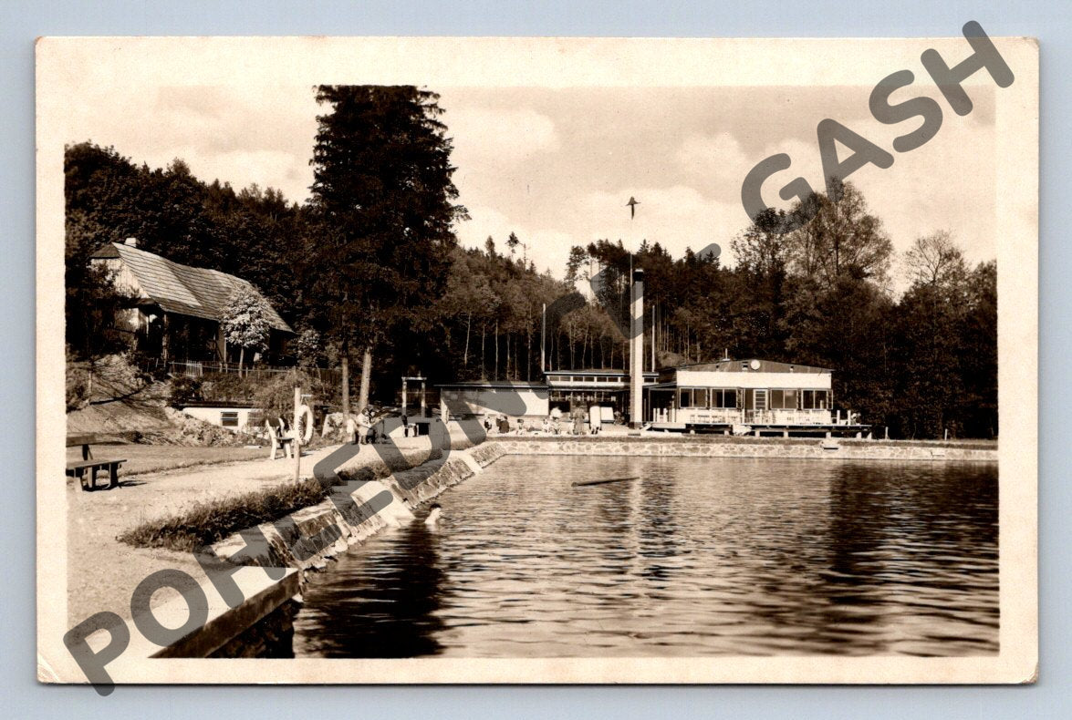 Pohlednice Rychnov nad Kněžnou koupaliště 1951 (M408)