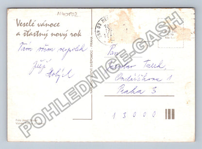 Pohlednice Vánoční svíčka a ozdoba (M40802)