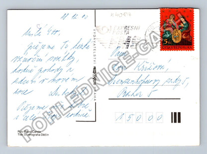 Pohlednice Vánoční zátiší perníček jablka ořechy 2000 (M40814)