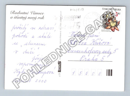 Pohlednice Vánoční výzdoba okna 2000 (M40819)