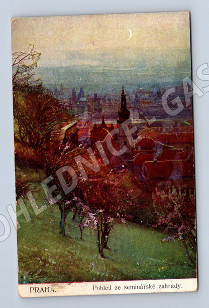 Pohlednice Praha ze Seminářské zahrady Šetelík (M4083)