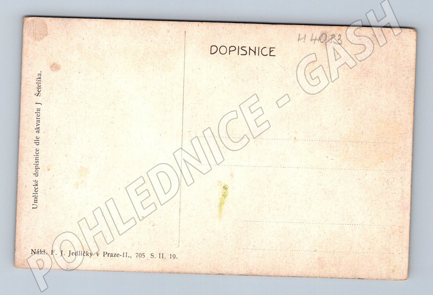 Pohlednice Praha ze Seminářské zahrady Šetelík (M4083)