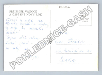 Pohlednice Zimní krajina Novoroční přání (M40846)