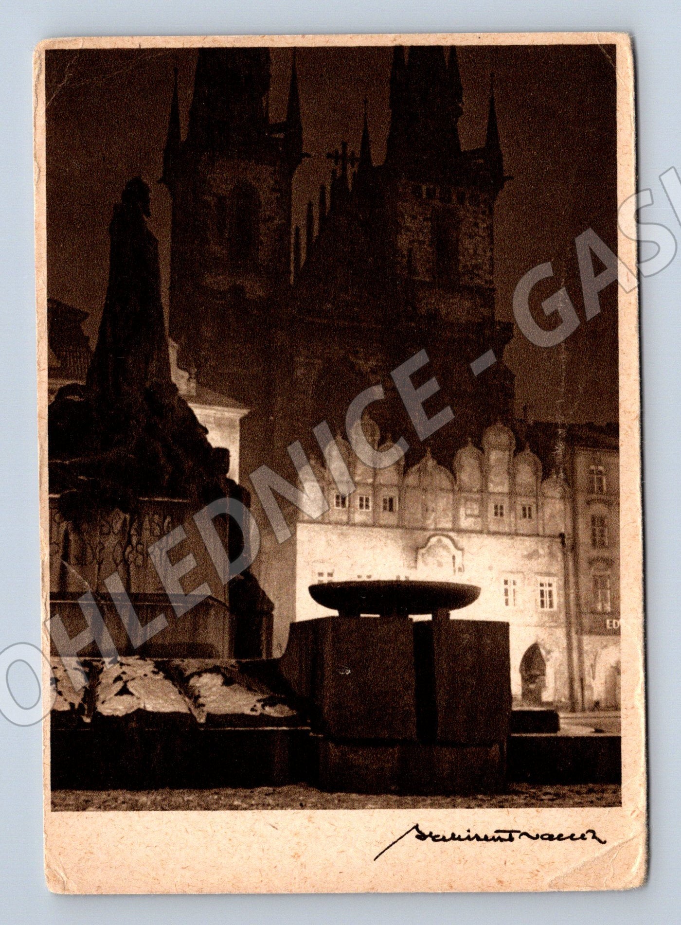 Pohlednice Praha Týnský chrám stará fotografie (M4085)