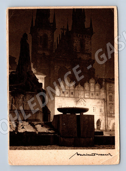 Pohlednice Praha Týnský chrám stará fotografie (M4085)