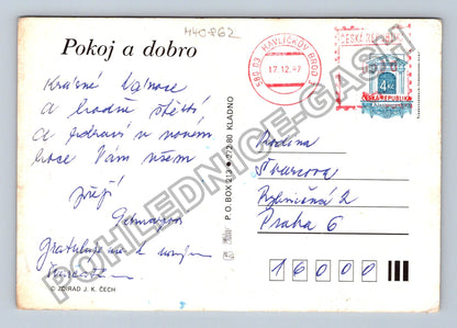 Pohlednice Vánoční jesličky narození Ježíše 1997 (M40862)