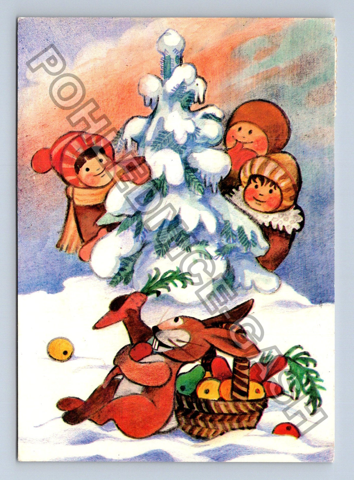 Pohlednice Veselé Vánoce a šťastný nový rok 1983 (M40868)