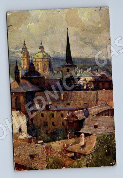 Pohlednice Praha Malostranské věže Minerva (M4087)