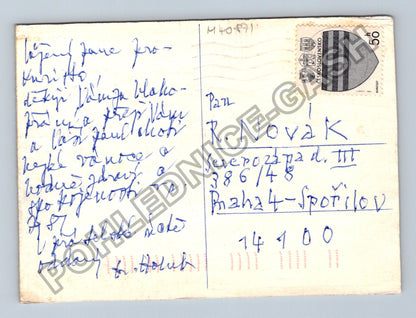 Pohlednice Zimní krajina bruslaři (M40871)