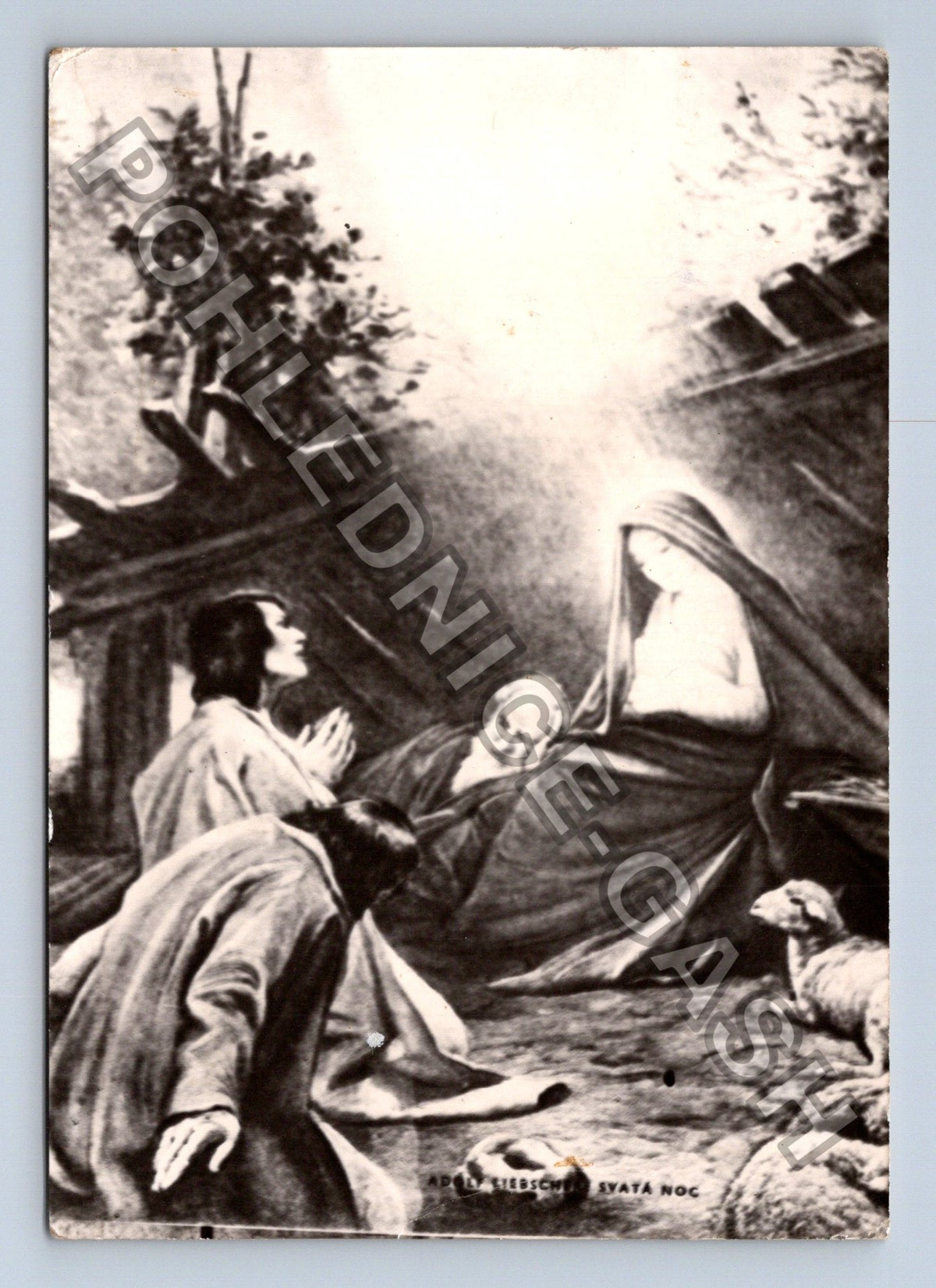 Pohlednice Svatá noc Ježíš Marie Josef (M40876)