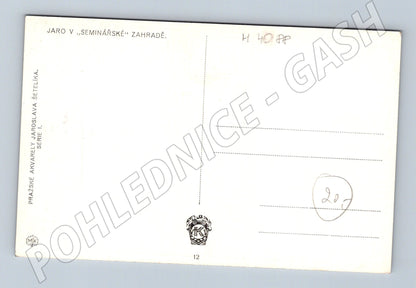 Pohlednice Praha Jaro v Seminářské zahradě Šetelík (M4088)