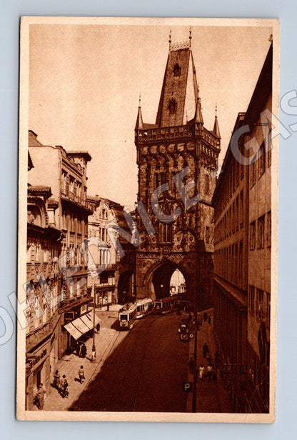 Pohlednice Praha Prašná brána historický motiv (M4089)