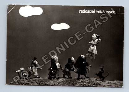 Pohlednice radostné velikonoce loutky (M40893)