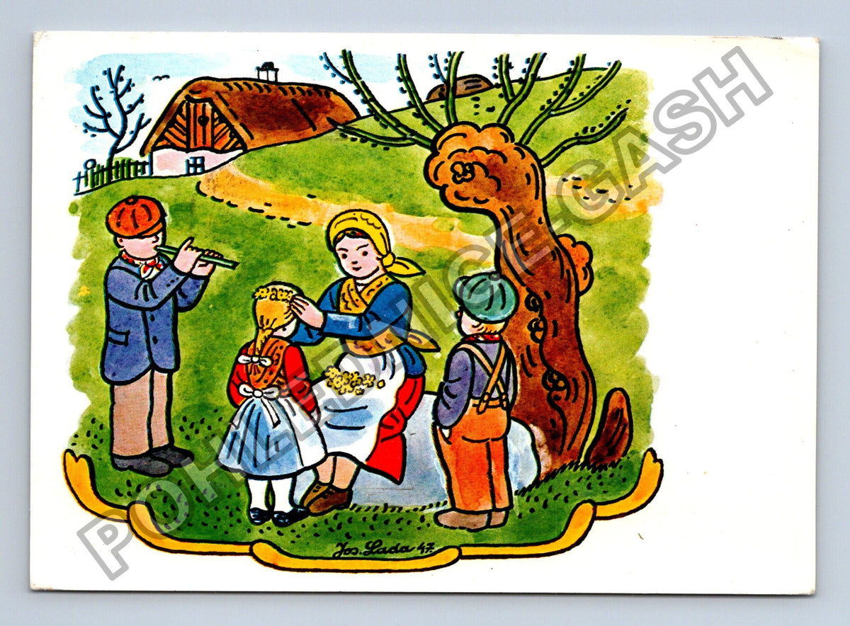 Pohlednice Veselé Velikonoce Josef Lada 1947 (M40896)
