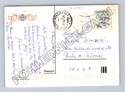 Pohlednice Velikonoční zátiší s vejci a flétnou 1987 (M40901)