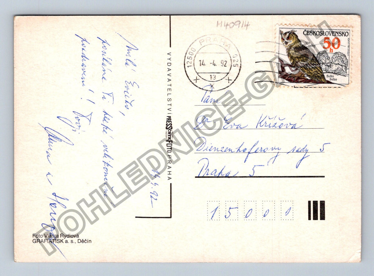 Pohlednice Velikonoční vejce a větvičky 1992 (M40914)