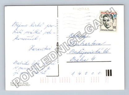 Pohlednice Velikonoční pozdrav vejce větvičky stuha (M40933)