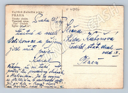 Pohlednice Praha Staroměstské náměstí Kubašta motiv (M4094)