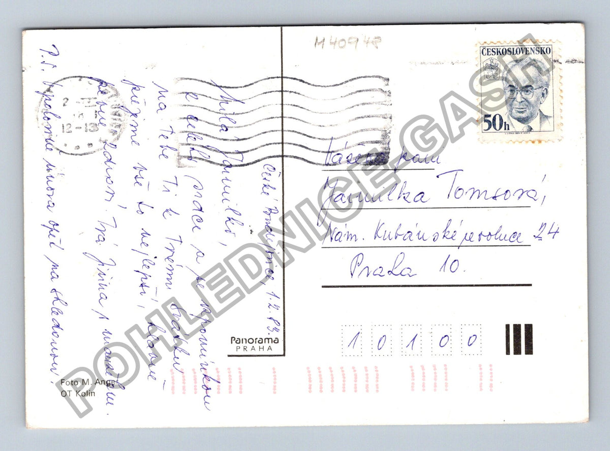 Pohlednice Srdcečné přání květiny frezie (M40948)