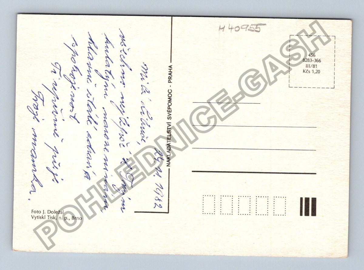 Pohlednice Červená růže Srdcečné přání (M40955)