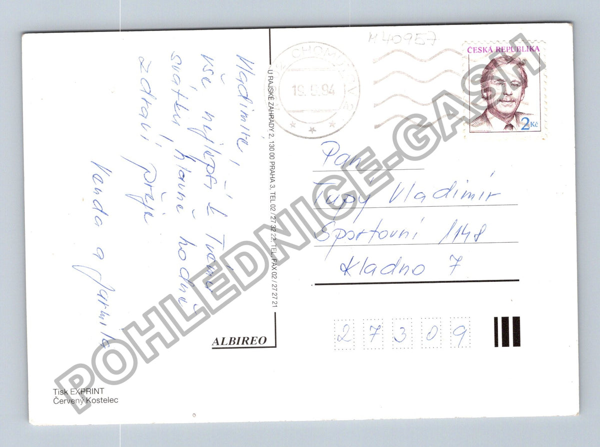 Pohlednice Kytice květin Srdcečné přání (M40957)