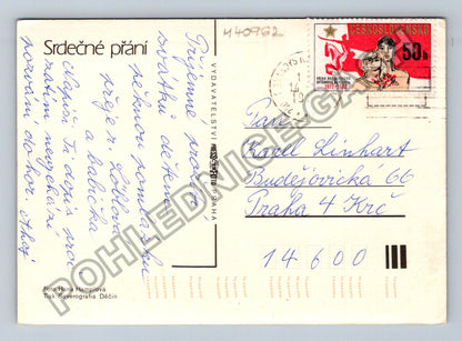 Pohlednice Srdce plné květů (M40962)