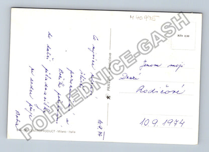 Pohlednice Itálie Bratislava růže a motýl 1974 (M40975)