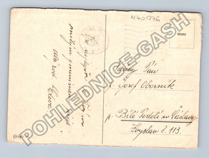 Pohlednice Kytice šeříku Srdečné přání (M40976)