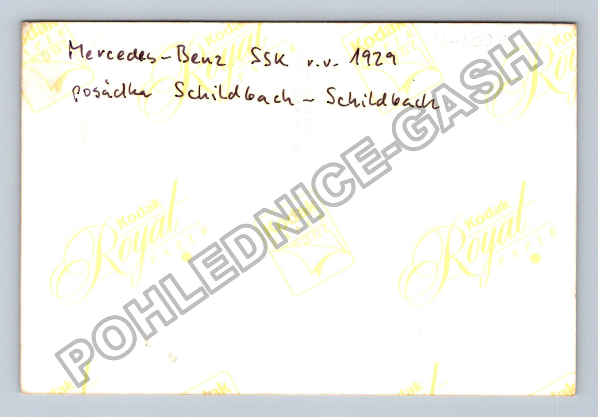Stará fotografie Mercedes-Benz SSK 1929 posádka Schildbach (M41027)