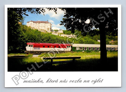 Pohlednice Český Šternberk hrad lokomotiva 751.094-4 (M41029)