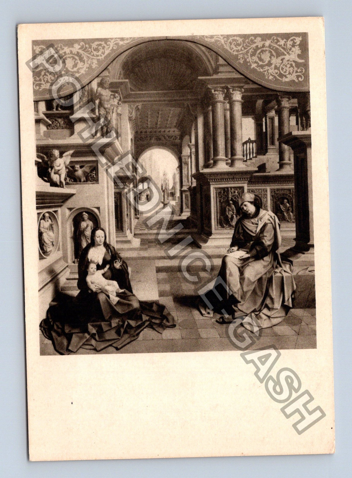 Pohlednice Jan Gossart zv Mabuse Sv Lukáš Kreslí P Marii (M41055)