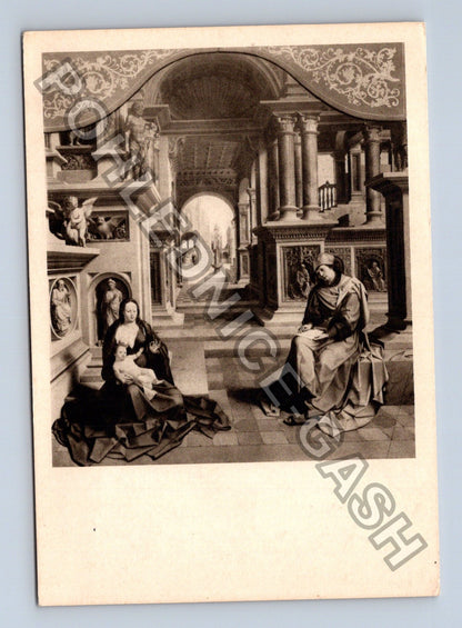 Pohlednice Jan Gossart zv Mabuse Sv Lukáš Kreslí P Marii (M41055)