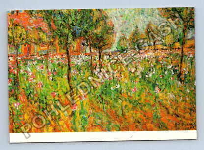 Pohlednice Impresionistická krajina louka stromy (M41057)