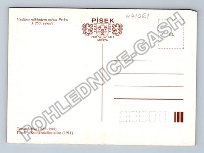 Pohlednice Písek Komenského ulice 1911 (M41061)