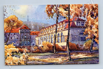 Pohlednice Praha Tyršův dům výtvarný motiv O Schmid (M4109)