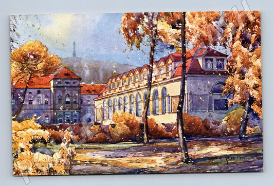 Pohlednice Praha Tyršův dům výtvarný motiv O Schmid (M4109)