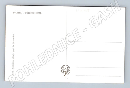 Pohlednice Praha Tyršův dům výtvarný motiv O Schmid (M4109)