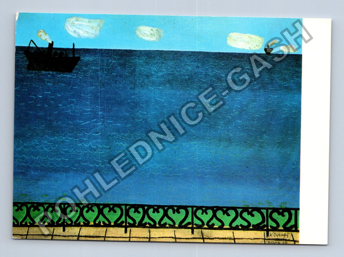 Pohlednice Francie Nice Karel Černý Nábřeží v Nizze 1949 (M41093)