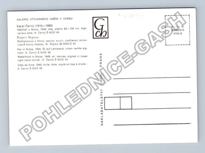 Pohlednice Francie Nice Karel Černý Nábřeží v Nizze 1949 (M41093)