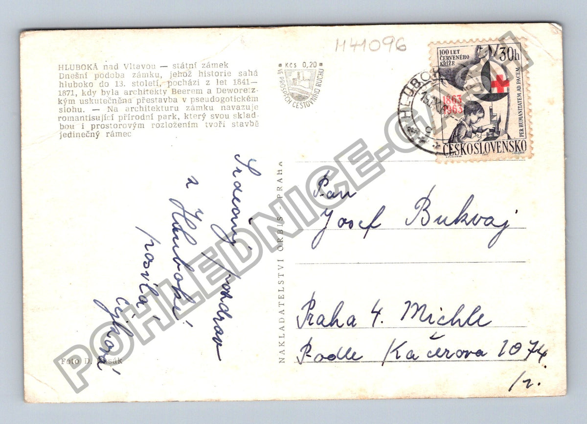 Pohlednice Hluboká nad Vltavou zámek (M41096)