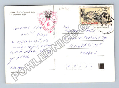 Pohlednice zámek Líšno 1981 (M41101)