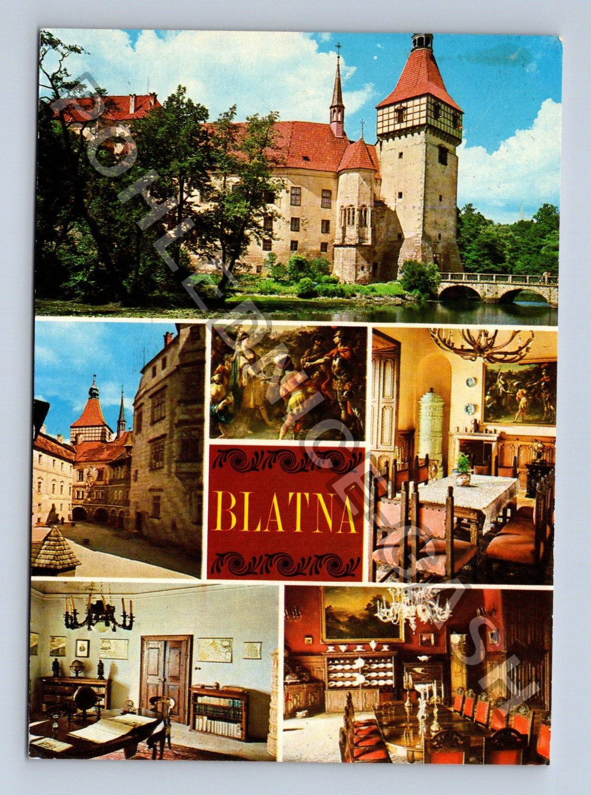 Pohlednice Blatná okres Strakonice zámek interiéry (M41103)