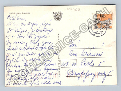 Pohlednice Blatná okres Strakonice zámek interiéry (M41103)