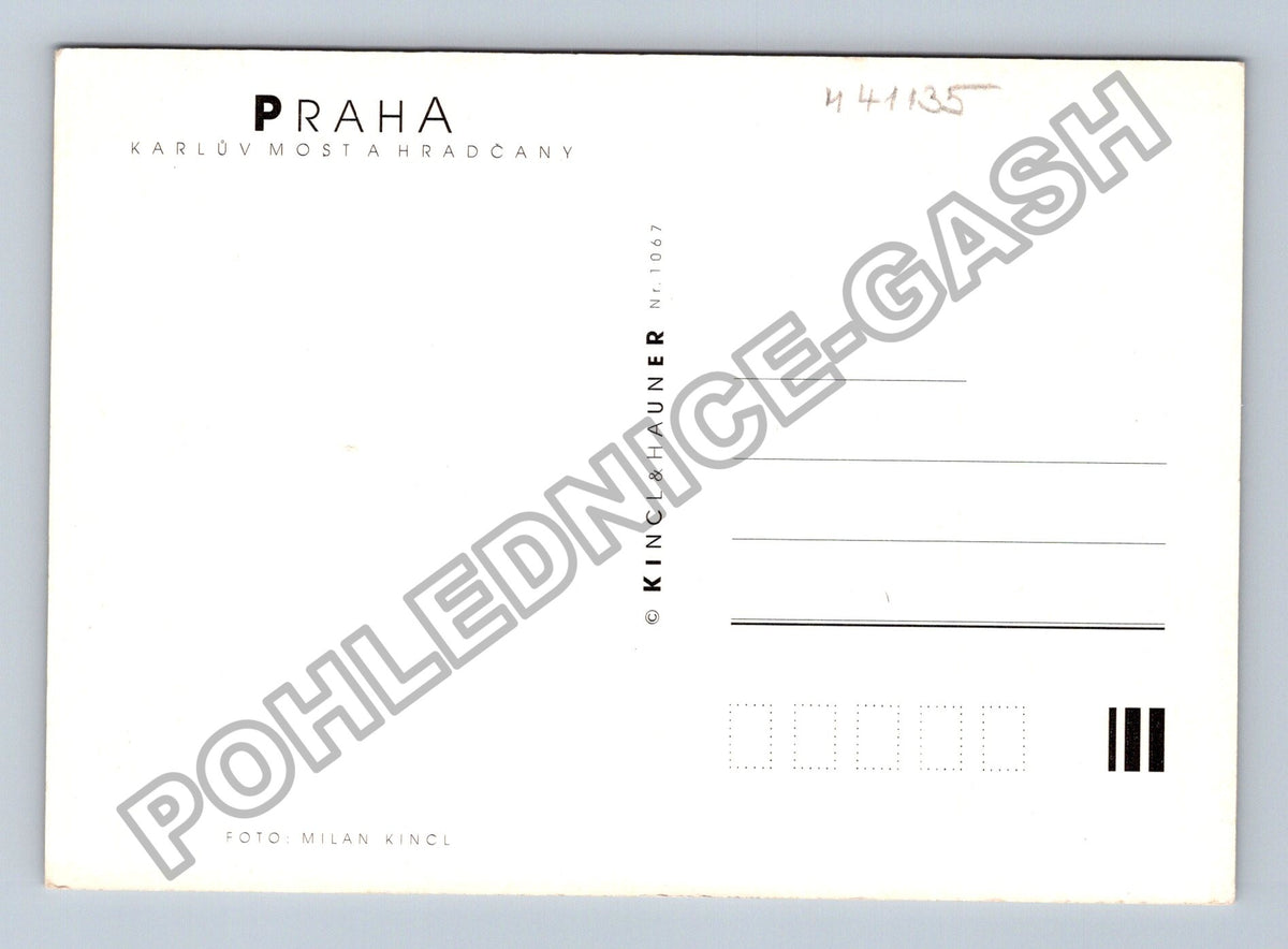 Pohlednice Praha Karlův most Hradčany večerní panorama (M41135)