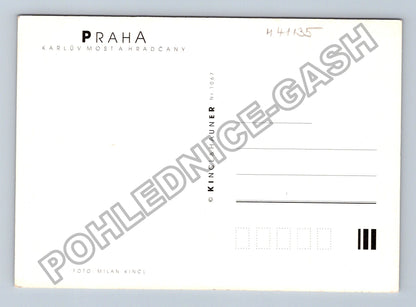 Pohlednice Praha Karlův most Hradčany večerní panorama (M41135)